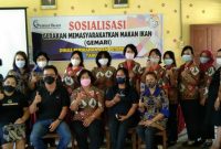 Kepala Dinas Perikanan dan Peternakan Kabupaten Barito Timur Mishael, S.Pi, SE., MM foto bersama usai kegiatan sosialisasi