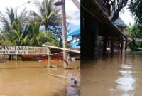 Desa batu Bua dan sekitarnya kena terjangan banjir parah.