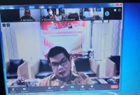 Bupati Ampera A.Y Mebas Saat Rakor Satgas Penanganan Covid-19.