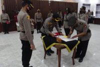 Kapolres Barito Utara, AKBP Dodo Hendro Kesumo Memimpin Serah Terima Jabatan (foto: 1tulah.com/Deni Hariadi)