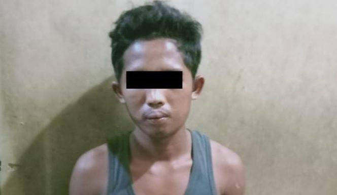Pelaku yang sudah dimankan Polisi
