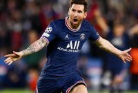 Lionel Messi Merayakan Gol