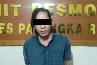 Foto, Pelaku saat diamankan di Polresta Palangka Raya
