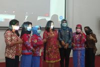 Foto : Ketua KPP Barito Selatan Ensilawati Wijaya (tengah) saat menghadiri KPP Nasional secara virtual