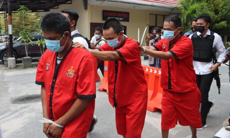 Terduga bandar sabu diamankan polisi.