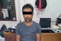 Pelaku saat diamankan di Mapolres Kotim