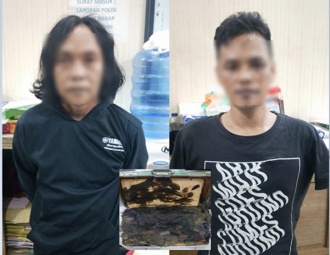 Ini tampang dua lelaki yang mengaku bisa manrik Berlian dan uang secara gaib. Inze, foto, Tas Brankas yang digunakan kedua pelaku memperdaya korbannya dengan  ritul mistik.