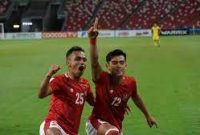 Tim Nasional Indonesia Merayakan Gol di Piala AFF.
