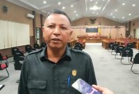 Keterangan Foto : Wakil Ketua I DPRD Kabupaten Kotawaringin Timur, Rudianur saat di wawancarai 1tulah.com. Foto. Fit/1tulah.com.