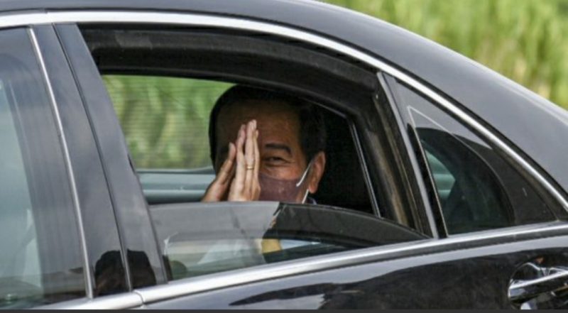 Presiden RI Joko Widodo saat peresmian jalan tol trans Sumatera. (Sumber : suara.com