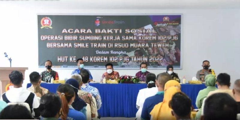 Pembukaan Baksos operasi bibir sumbing dalam rangka HUT ke-48 Korem 102/Pjg