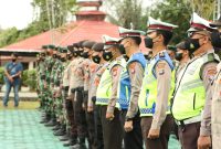 Polres Mura melaksanakan apel gabungan dimulainya operasi keselamatan Telabang 2022. (Foto : Suroso/1tulah com)