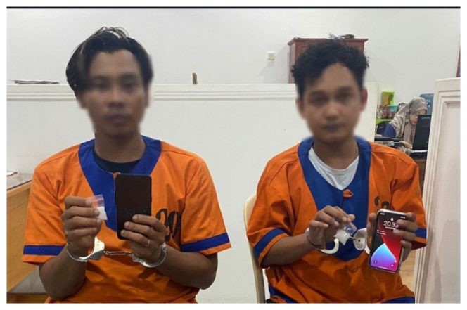 Diki dan Irul, keduanya terpaks berlebaran di tahanan . Foto.Polres Barut