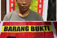 Pelaku Anang dan barang bukti yang diamankan Satresnarkoba Polres Mura. (Foto : Satresnarkoba Polres Mura)