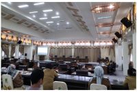 RDP permasalahan knflik lahan sawit antara PT AGU dan warga Desa Hajak di gedung DPRD Barito Utara.Foto.Delia/1tulah.com