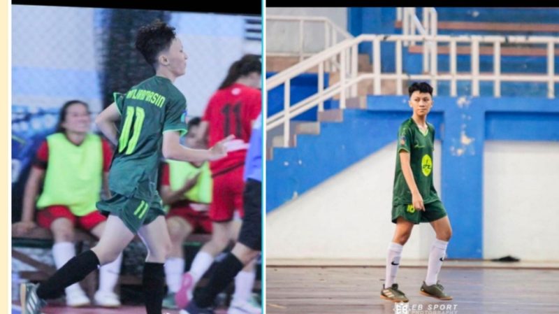 Atina Sabila Fauzia saat memperkuat tim futsal putri. (suroso/1tulah.com)