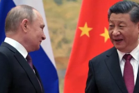 Presiden Rusia Vladimir Putin menghadiri pertemuan dengan Presiden China Xi Jinping di Beijing.foto.sura.com