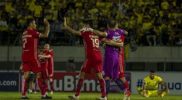 Persija Jakarta merayakan kemenangan setelah menang atas Barito Putera 1-0 lanjutan BRI Liga 1, Minggu 11 September 2022 (suara.com)