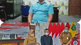 Rona Cipta, Direktur PDAM Tirta Barito Buntok (atas), dan acara penandatangan MoU dengan Kejari Barsel. 
Foto. Alifansyah/1tulah.com
