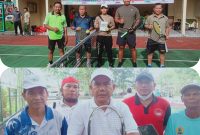 Letkol Inf Hendro Wicaksono, Dandim 1012 Buntok (tengah sebelah kanan) sebelum bertanding di turnamen Dandim Cup 2022 (foto atas) dan Ketua Pelti Barsel Joko Lelono (foto bawah). 
Foto. Alifansyah/1tulah.com

