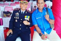 AKBP Yusfandi Usman, Kapolres Barsel bersama Alifansyah wartawan 1tulah.com saat momentum HUT ke-77 RI tanggal 17 Agustus 2022. 
Foto. Alifansyah/1tulah.com
