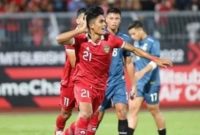 Pemain Timnas Indonesia Ramachan Sananta rayakan golnya ke gawang Brunei Darussalam dalam pertandingan kedua Grup A Piala AFF 2022 yang berlangsung di Stadion Kuala Lumpur Malaysia, Senin (26/12/2022). [Twitter PSSI]
