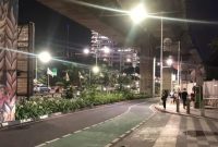 Kawasan bawah Flyover Sudirman, Jakarta yang menjadi lokasi pembegalan wartawan. Sumber foto : suara.com
