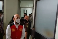 Kompol Baiquni Wibowo di Pengadilan Negeri Jakarta Selatan, Jakarta, Rabu. Sumber foto : suara.com
