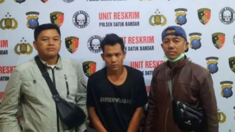 Pelaku penganiayaan terhadap ayah kandung diamankan polisi di Kota Tanjung Balai. [Dok.Istimewa]
