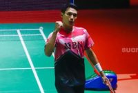 Pebulutangkis tunggal putra Indonesia, Jonatan Chrsitie. [Suara.com/Alfian Winanto]