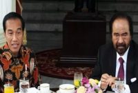 Ketum Partai Nasdem Surya Paloh dan Presiden Joko Widodo atau Jokowi. (Foto ist/ setkab.go.id)