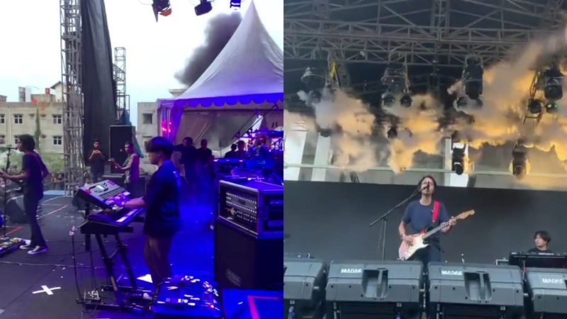 Muncul asal hingga bunyi ledakan, konser Fiersa Besari terpaksa dihentikan. (Foto: tangkap layar video)
