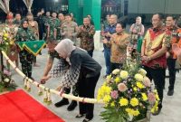 Ketua DPRD Kalteng, Wiyatno (batik coklat) saat menghadiri peresmian Balai Berkah Makorem 102/PJG di Palangka Raya, Sabtu (31/12/2022) Foto: Set. DPRD Kalteng

