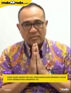 Rafael Alun Trisambodo, ayah Dandy pelaku penganiayaan David meminta maaf.