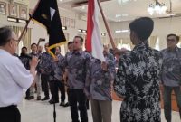 Pengurus DPC Organda Barito Utara ketika diambil sumpah jabatan dan pengekuhan oleh Ketua DPD Organda Kalteng,Ducun Helduk Umar, Sabtu (4/2/2023). Foto.Deni/1tulah.com
