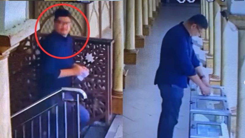 Diduga pelaku penipuan ganti QRIS di Masjid di Jaksel Viral. Sumber foto : Instagram @fakta.jakarta