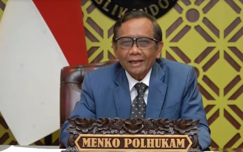 Tangkapan layar Menko Polhukam Mahfud MD (Youtube Kemenko Polhukam).