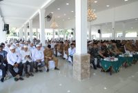 Manasik Haji Akbar Pemerintah Kabupaten Asahan Tahun 1444 H/2023 M di Pendopo Rumah Dinas Bupati Asahan, Senin (15/05/2023). Foto:Irwan/1tulah.com