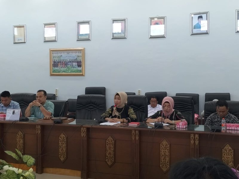 DPRD Barito Utara saat menggelar RDP bersama managemen RSUD, BPJS dan DInas Kesehatan, terkait kurangnya tenaga dokter, Selasa (16/5/2023). Foto.Delia/1tulah.com