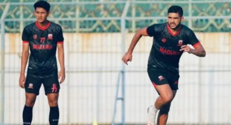 Penyerang Madura United, Junior Brandao. [dok. LIB]
