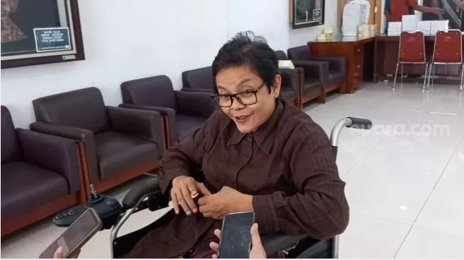 otret Ketua Ketua Sejiwa Foundation, Yuktiah Proborini saat ditemui di Kantor Bappeda Jateng, Selasa (11/7) [Suara.com/Ikhsan)