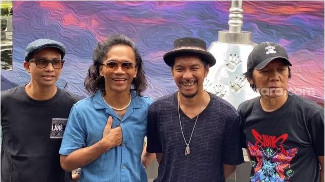 Jumpa pers konser tur perayaan 25 Tahun Album Tujuh Slank di kawasan Tomang, Jakarta, Rabu (3/5/2023) [Suara.com/Adiyoga Priyambodo]