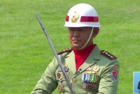 Kolonel(Armed) Joko Setiyo Kurniawan, komandan Upacara Peringatan Detik-Detik Proklamasi Kemerdekaan Republik Indonesia di Istana Medeka, Jakarta, Kamis (17/8/2023). Sumber foto : suara.com