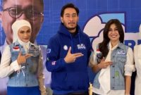 Ritchie Ismail atau Jeje Govinda dan Nisya Ahmad di kantor DPP PAN, Buncit Raya, Jakarta, Senin (7/8/2023). Sumber foto : suara.com
