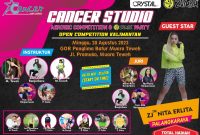 Brosur Lomba Senam Aerobic Competition dan Zumba Party Open Competition Kalimantan