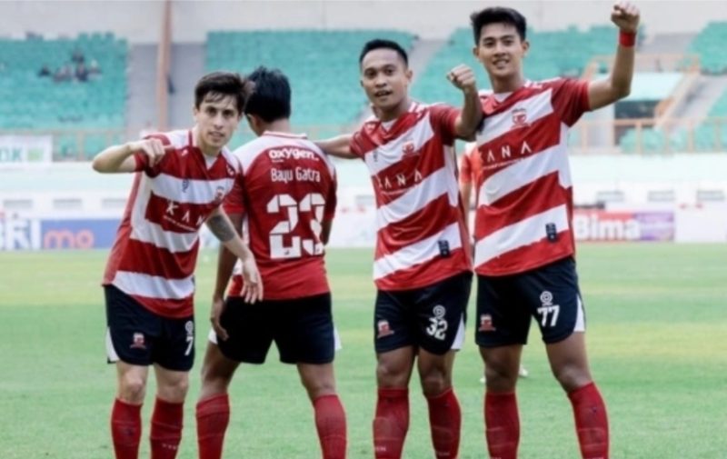 Para pemain Madura United tampil di BRI Liga 1. (ligaindonesiabaru.com)