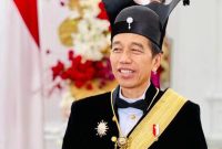 Pakaian adat Presiden Jokowi saat jadi Pembina Upacara HUT ke-75 RI. (Foto: instagram @jokowi)