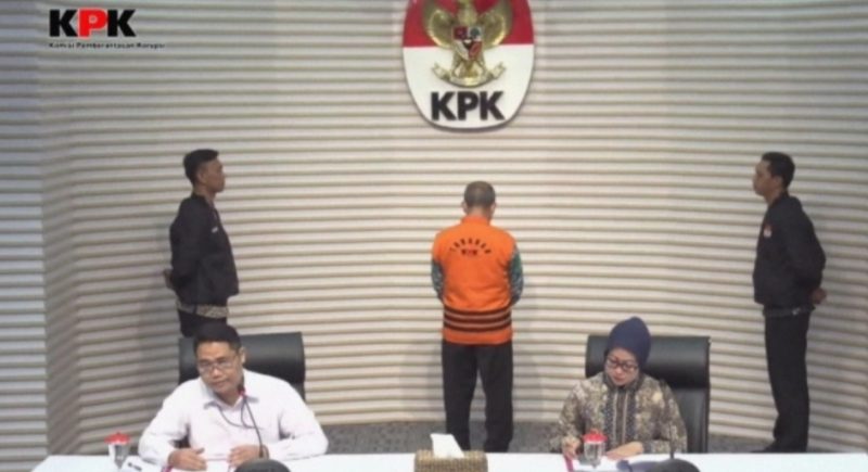 Direktur Penyidikan KPK Brigjen Asep Guntur Rahayu saat konferensi pers di Gedung Merah Putih, Jakarta, Jumat (20/10/2023). [Suara.com/Yaumal]..