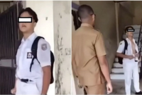 Viral siswa tantang guru berkelahi di sekolah. (tangkap layar video)