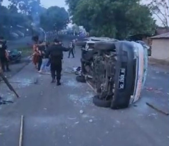 Kerusuhan di Bitung [Twitter/Ist]